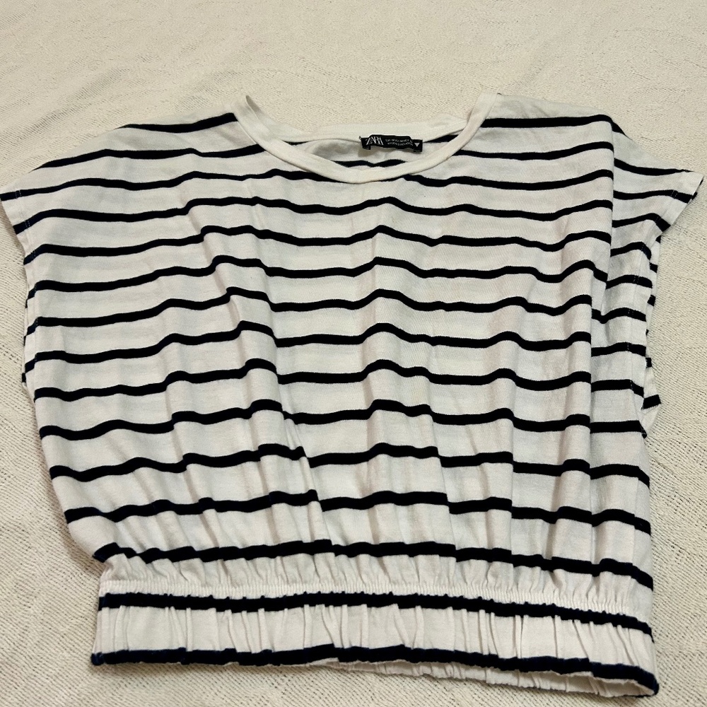 Zara stripped crop top